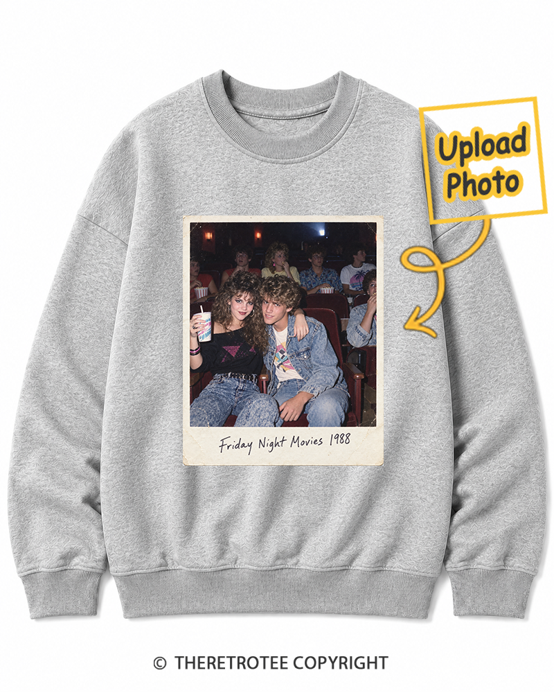 TheRetroTee Personalized Friday Night Movies 1988 Sweatshirt