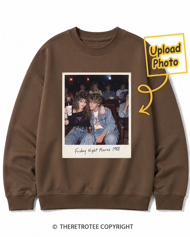 TheRetroTee Personalized Friday Night Movies 1988 Sweatshirt