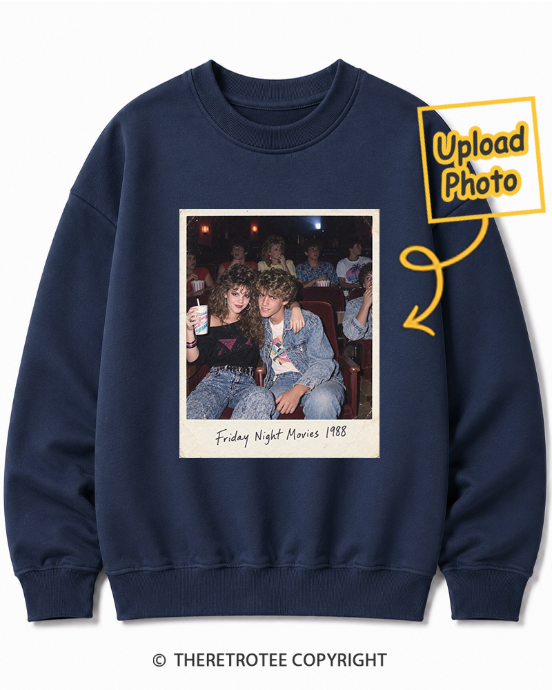 TheRetroTee Personalized Friday Night Movies 1988 Sweatshirt