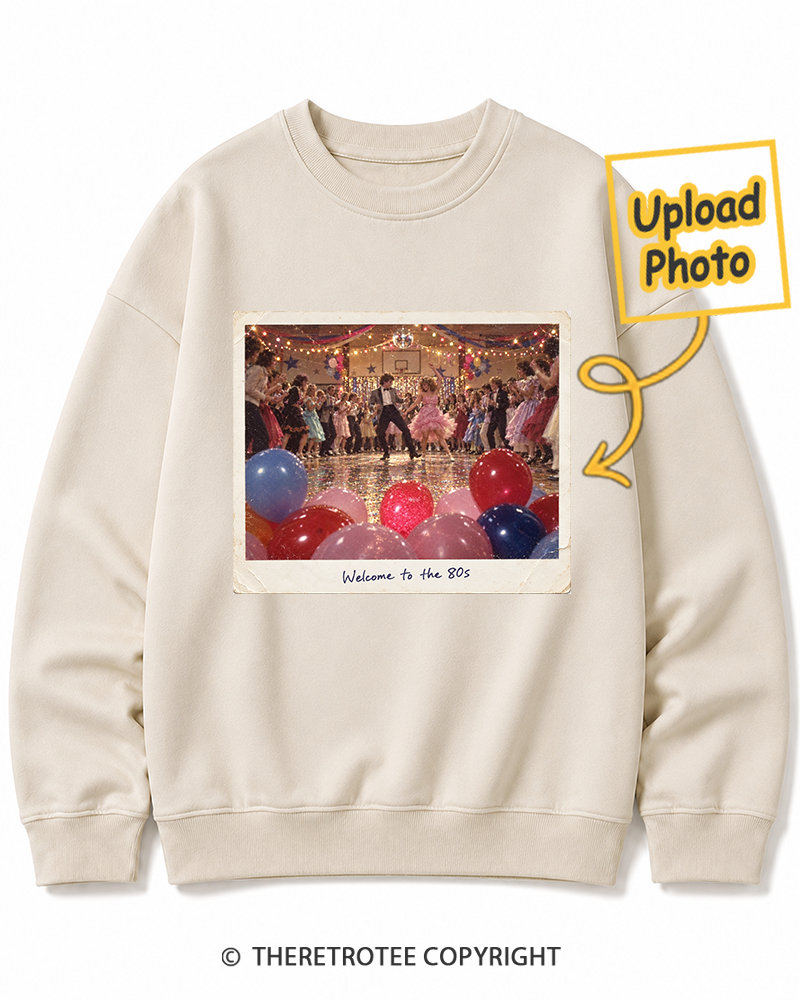 TheRetroTee Personalized Welcome to the 80s 1980 Sweatshirt