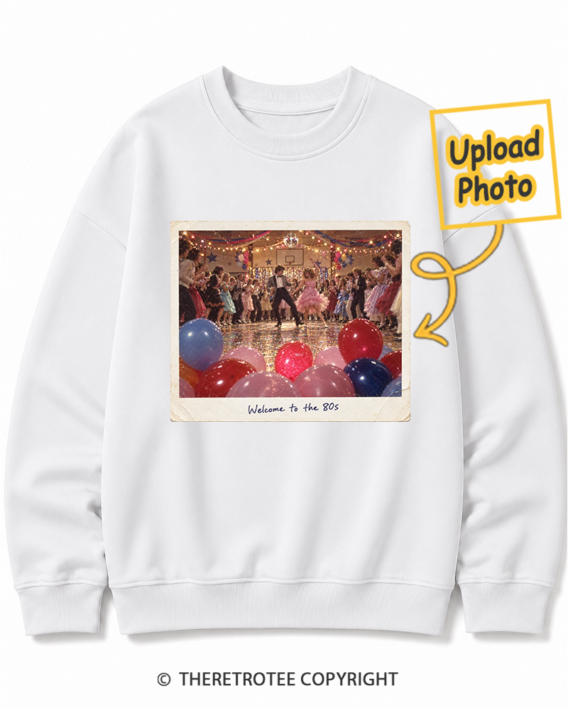 TheRetroTee Personalized Welcome to the 80s 1980 Sweatshirt