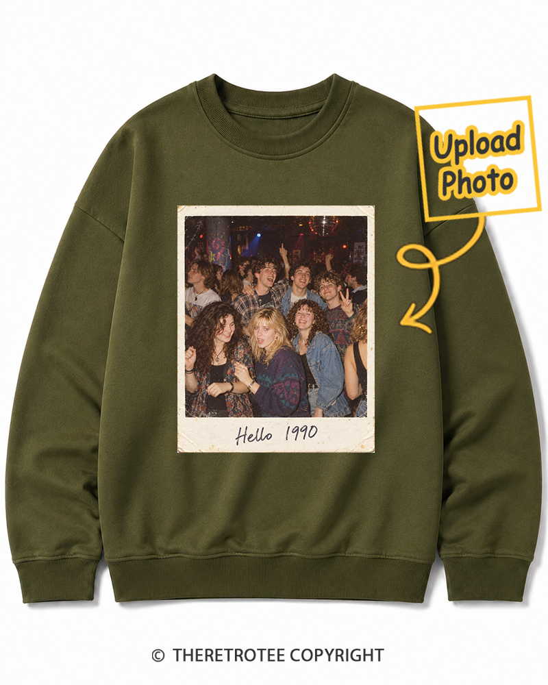 TheRetroTee Personalized Hello 1990 Sweatshirt