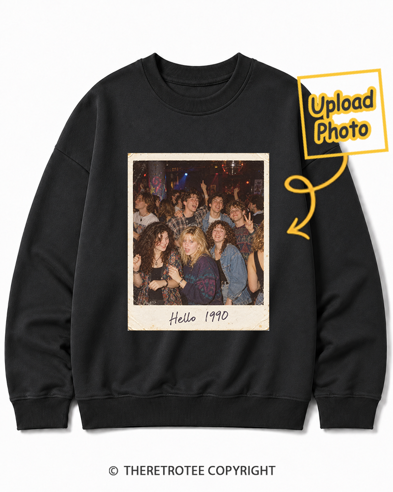 TheRetroTee Personalized Hello 1990 Sweatshirt