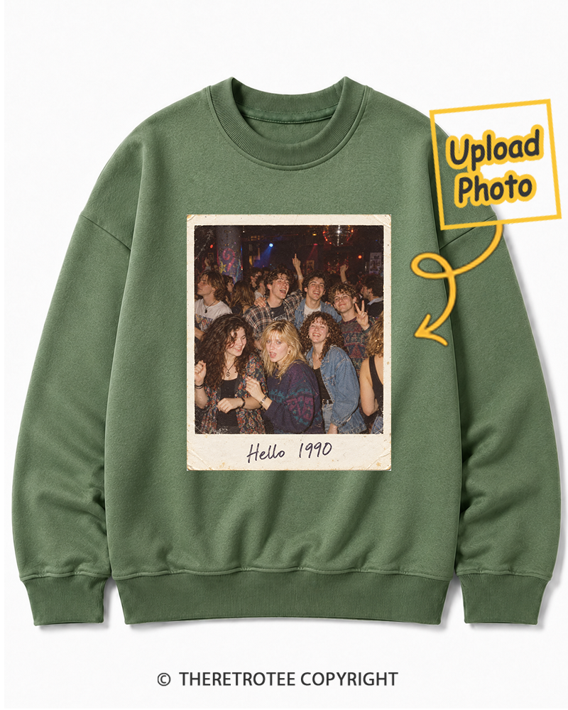 TheRetroTee Personalized Hello 1990 Sweatshirt