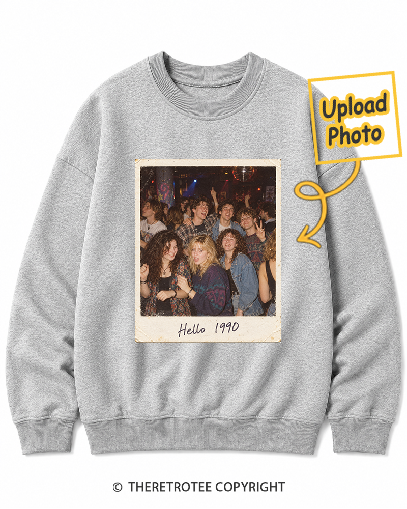 TheRetroTee Personalized Hello 1990 Sweatshirt