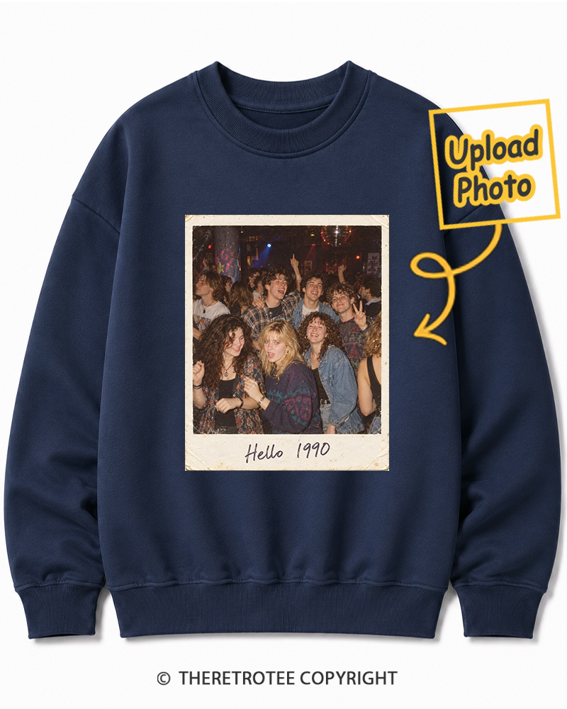 TheRetroTee Personalized Hello 1990 Sweatshirt