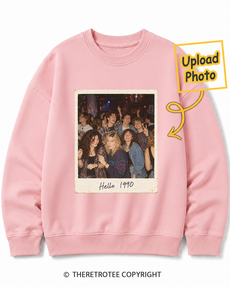 TheRetroTee Personalized Hello 1990 Sweatshirt