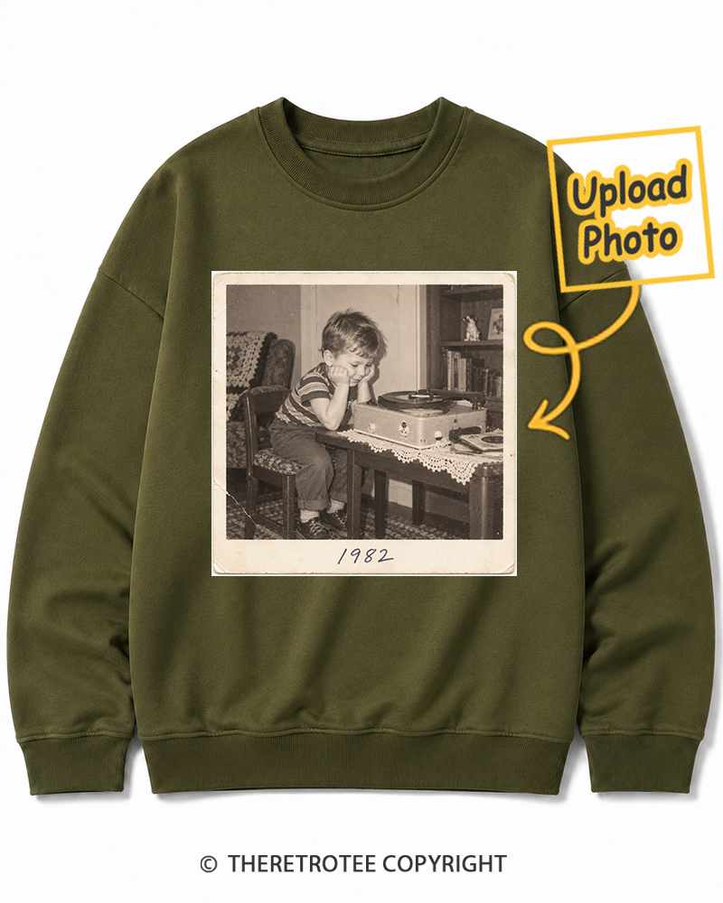 TheRetroTee Personalized Raised on Cassettes 1982 Sweatshirt