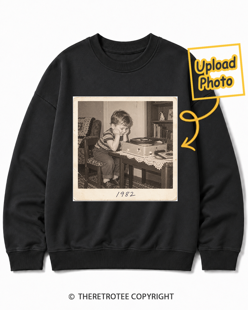 TheRetroTee Personalized Raised on Cassettes 1982 Sweatshirt
