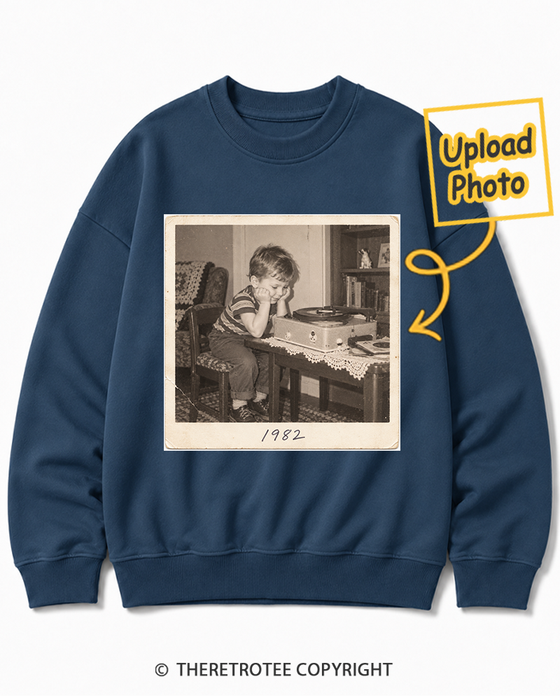 TheRetroTee Personalized Raised on Cassettes 1982 Sweatshirt
