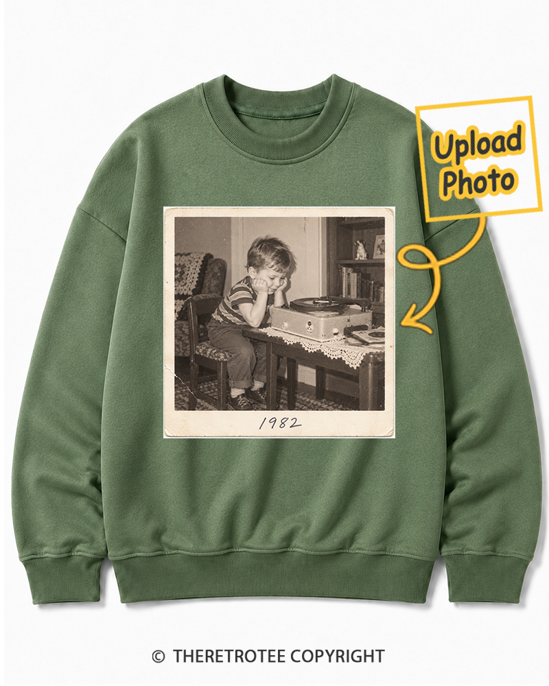 TheRetroTee Personalized Raised on Cassettes 1982 Sweatshirt