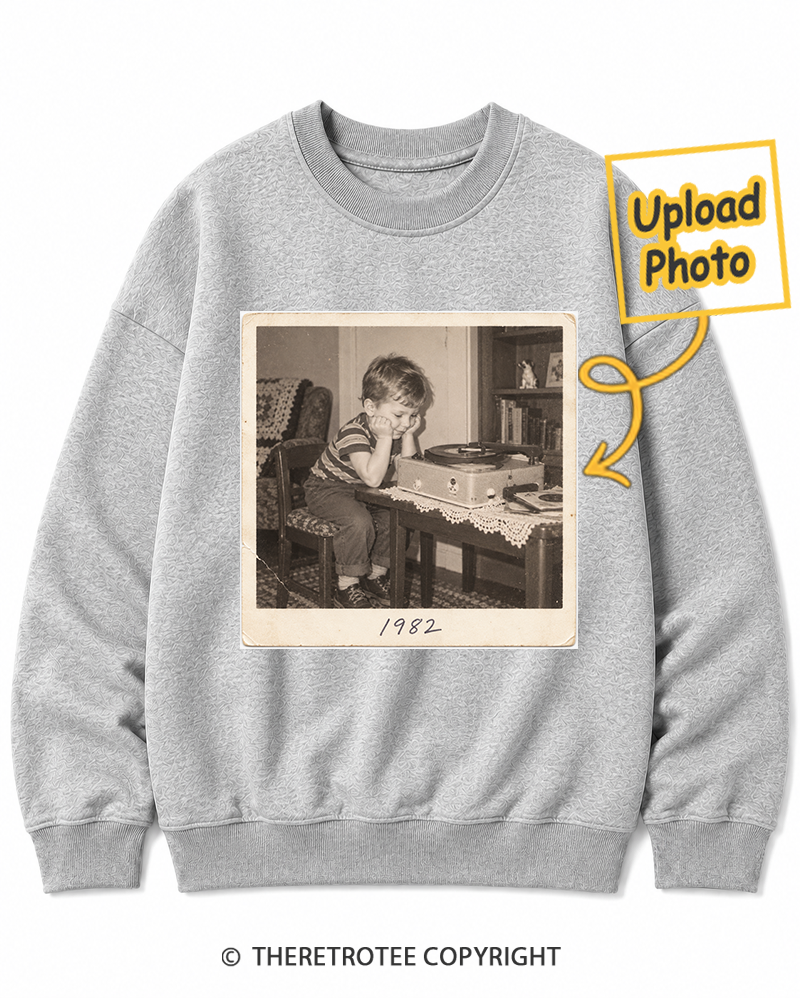 TheRetroTee Personalized Raised on Cassettes 1982 Sweatshirt
