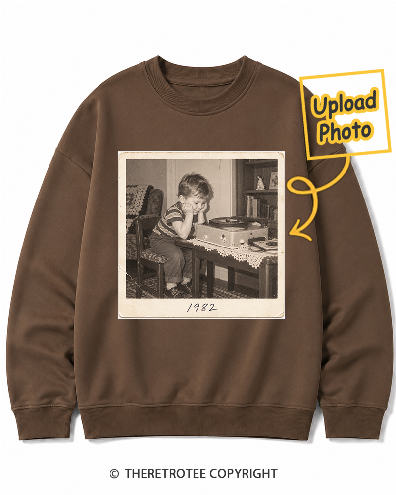 TheRetroTee Personalized Raised on Cassettes 1982 Sweatshirt