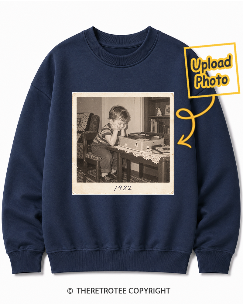 TheRetroTee Personalized Raised on Cassettes 1982 Sweatshirt