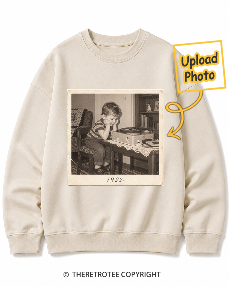 TheRetroTee Personalized Raised on Cassettes 1982 Sweatshirt