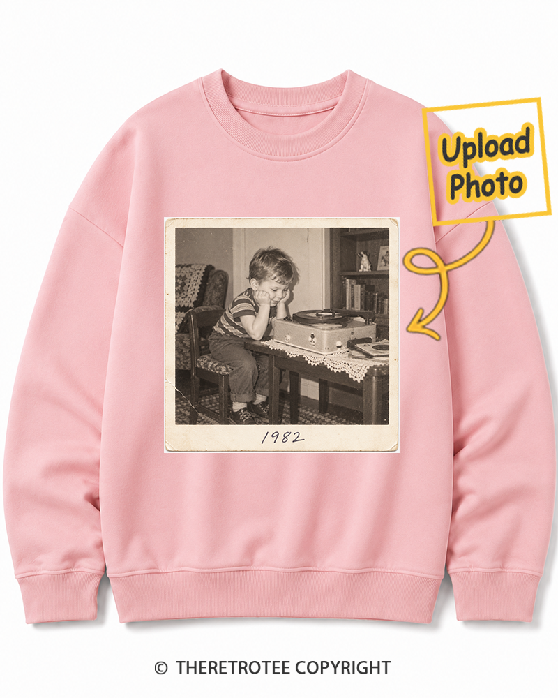 TheRetroTee Personalized Raised on Cassettes 1982 Sweatshirt