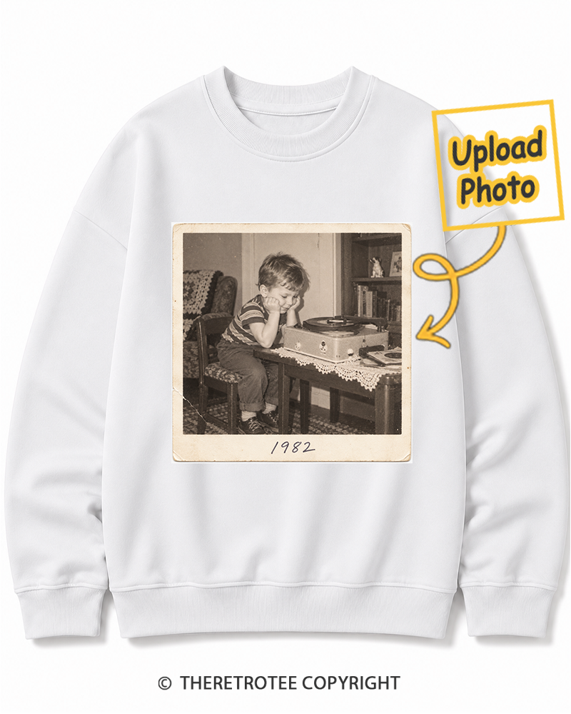 TheRetroTee Personalized Raised on Cassettes 1982 Sweatshirt