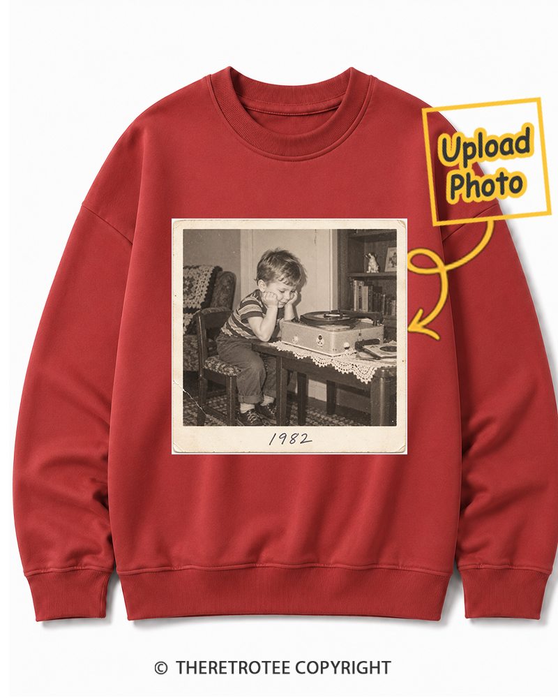 TheRetroTee Personalized Raised on Cassettes 1982 Sweatshirt