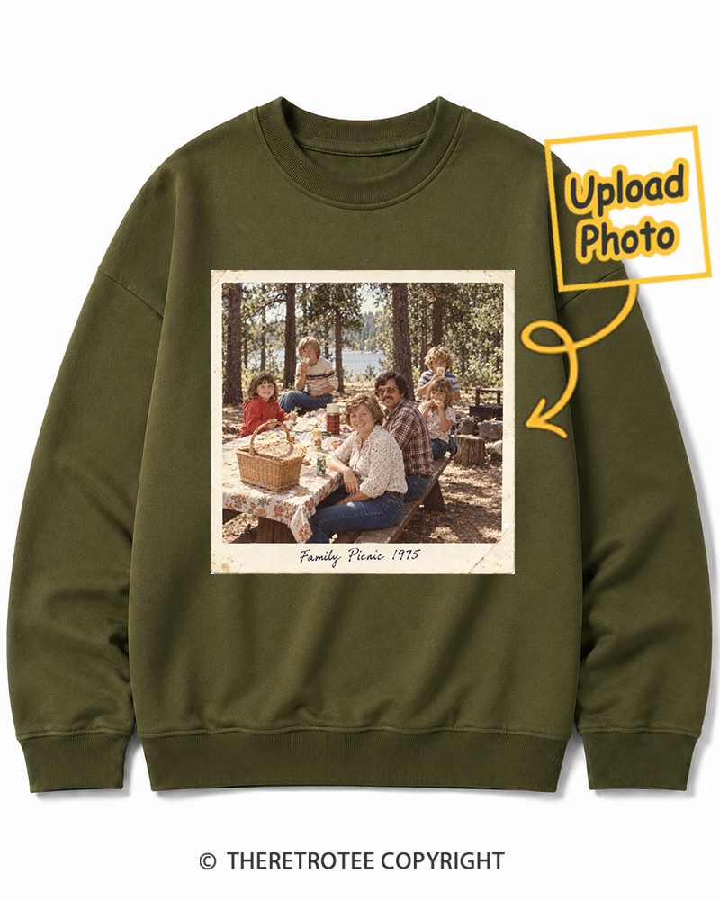 TheRetroTee Personalized Family Picnic 1975 Sweatshirt