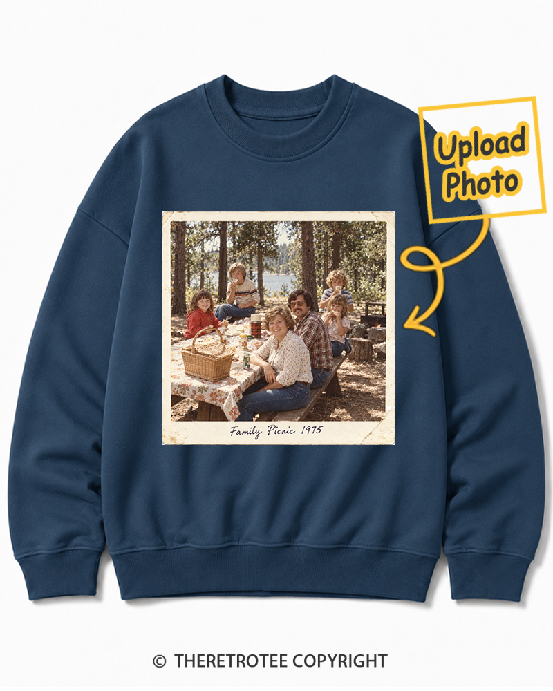 TheRetroTee Personalized Family Picnic 1975 Sweatshirt
