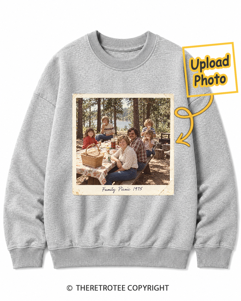 TheRetroTee Personalized Family Picnic 1975 Sweatshirt