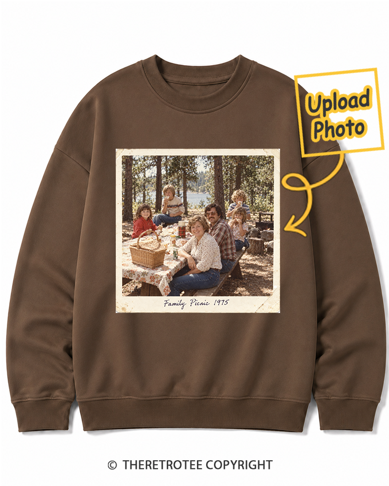 TheRetroTee Personalized Family Picnic 1975 Sweatshirt
