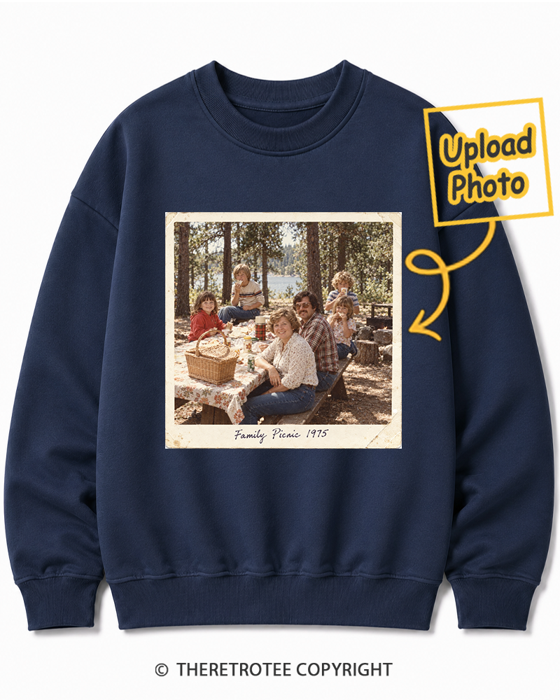 TheRetroTee Personalized Family Picnic 1975 Sweatshirt