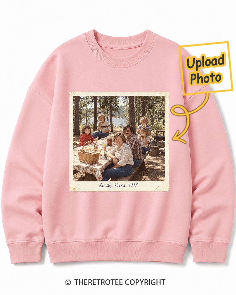TheRetroTee Personalized Family Picnic 1975 Sweatshirt