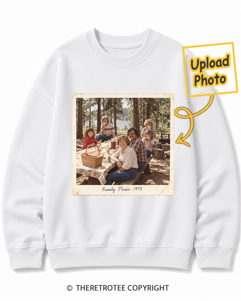 TheRetroTee Personalized Family Picnic 1975 Sweatshirt