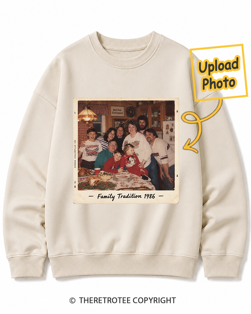 TheRetroTee Personalized Family Tradition 1986 Sweatshirt