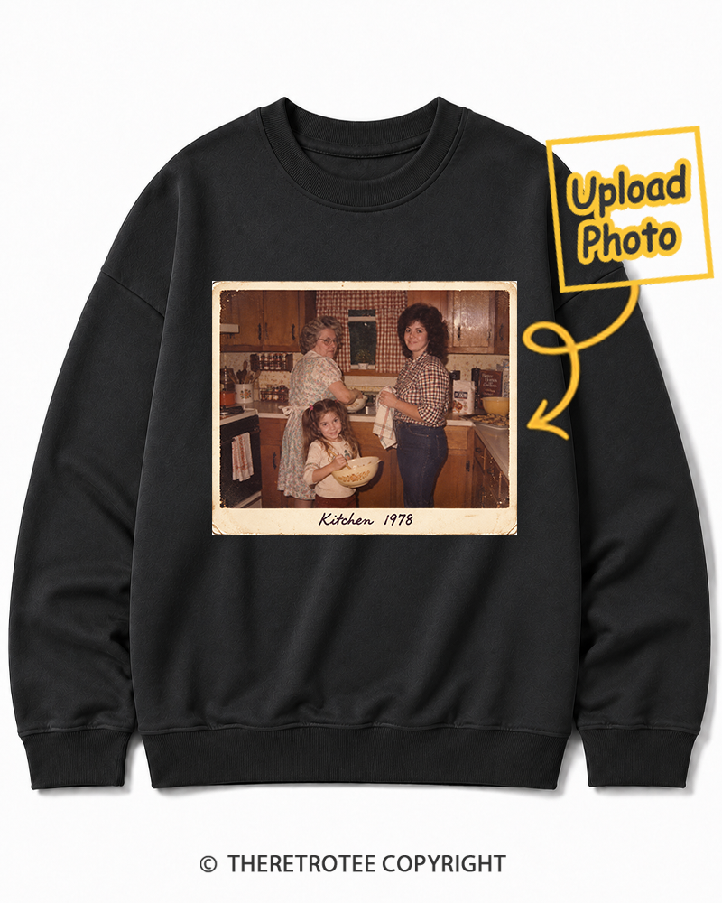 TheRetroTee Personalized Mom's Kitchen 1972 Sweatshirt