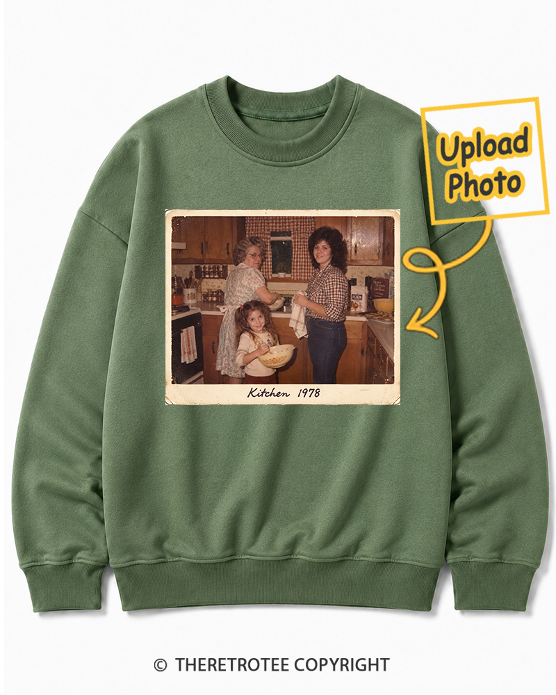 TheRetroTee Personalized Mom's Kitchen 1972 Sweatshirt