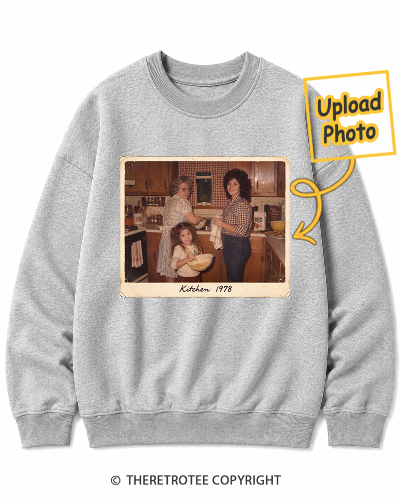 TheRetroTee Personalized Mom's Kitchen 1972 Sweatshirt