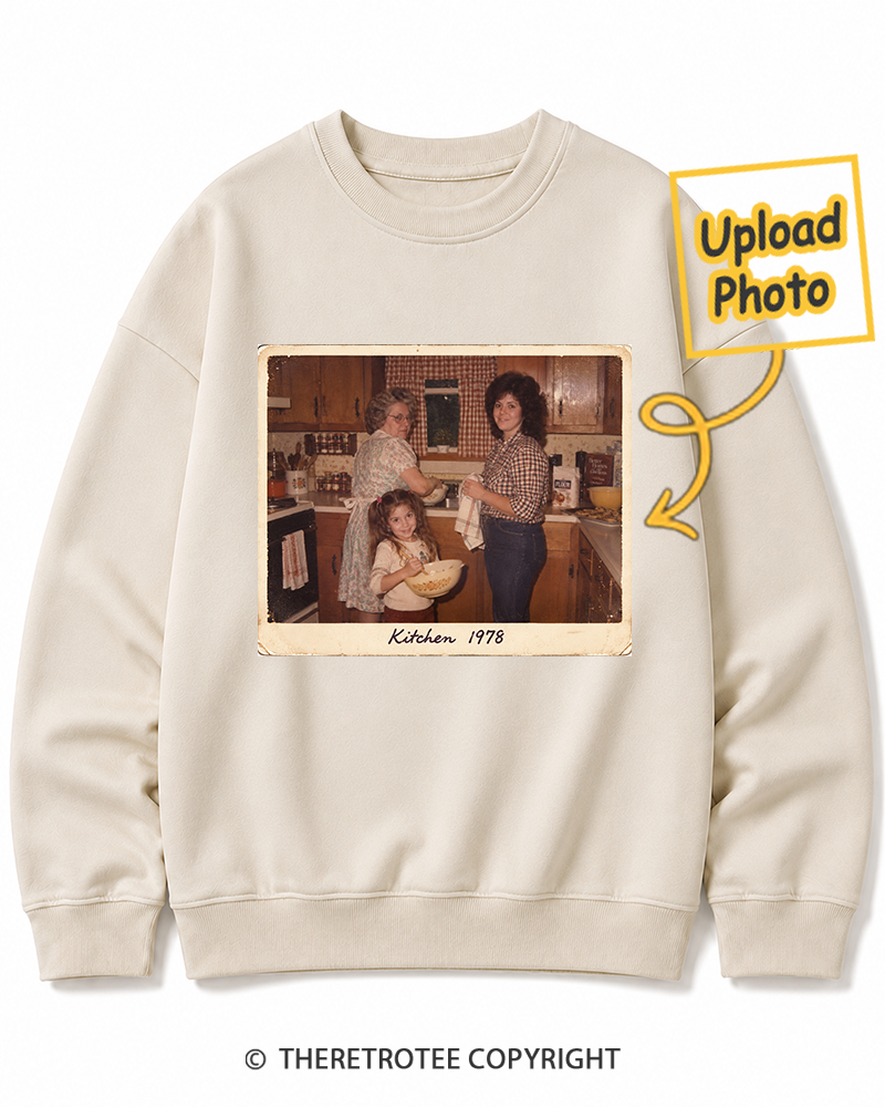 TheRetroTee Personalized Mom's Kitchen 1972 Sweatshirt
