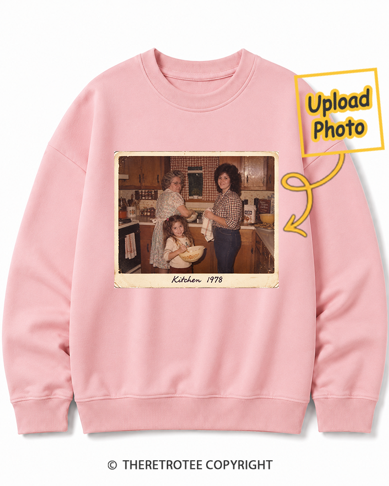 TheRetroTee Personalized Mom's Kitchen 1972 Sweatshirt