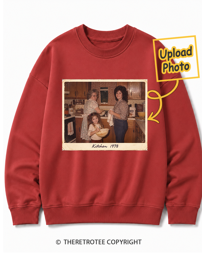 TheRetroTee Personalized Mom's Kitchen 1972 Sweatshirt