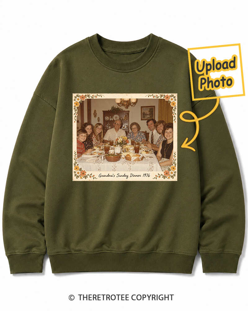 TheRetroTee Personalized Grandma's Sunday Dinner 1976 Sweatshirt