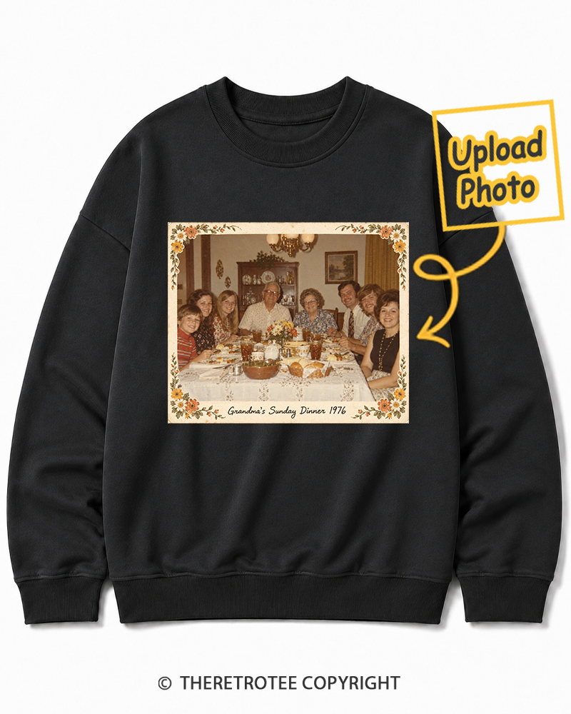 TheRetroTee Personalized Grandma's Sunday Dinner 1976 Sweatshirt