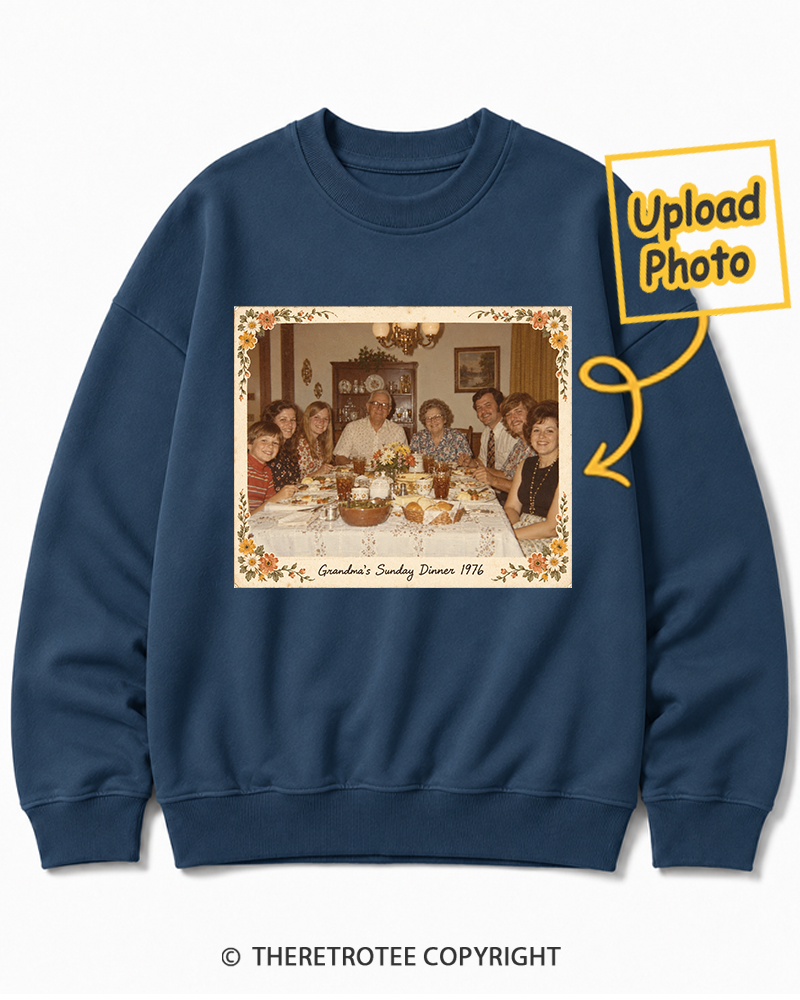 TheRetroTee Personalized Grandma's Sunday Dinner 1976 Sweatshirt