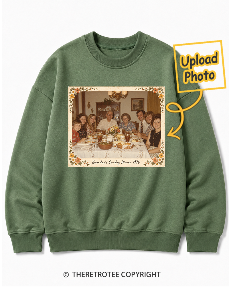 TheRetroTee Personalized Grandma's Sunday Dinner 1976 Sweatshirt