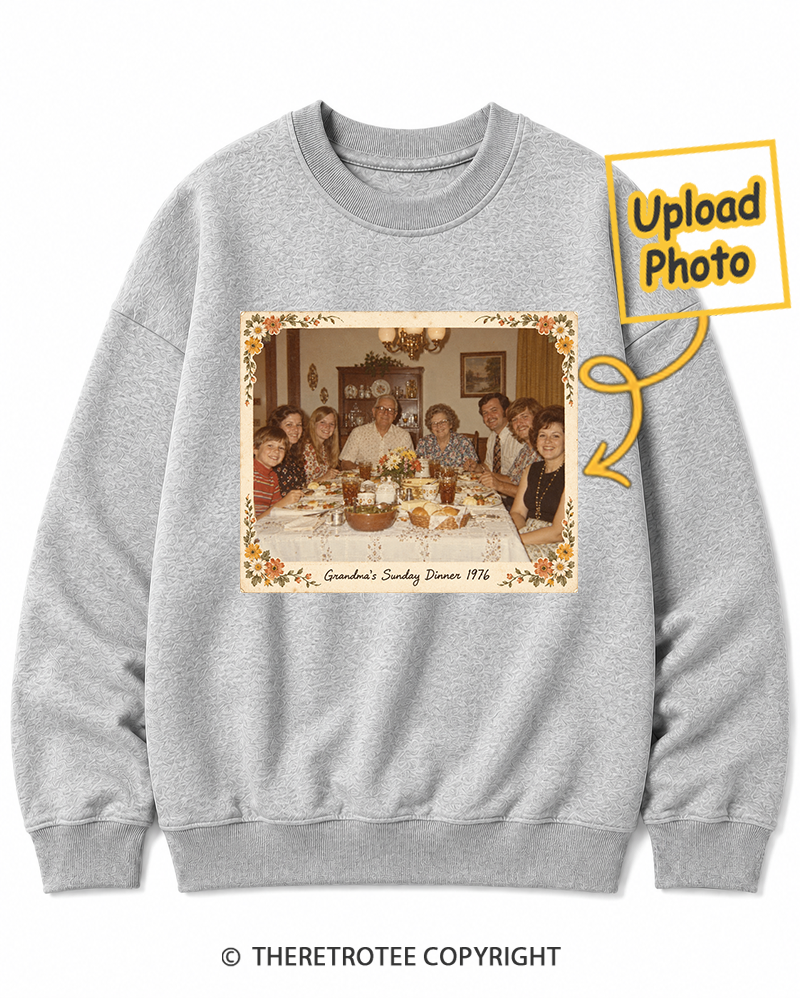 TheRetroTee Personalized Grandma's Sunday Dinner 1976 Sweatshirt