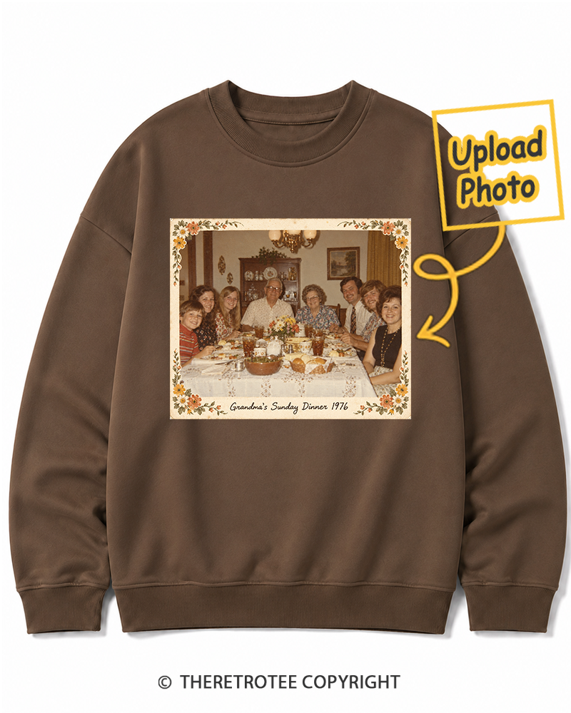 TheRetroTee Personalized Grandma's Sunday Dinner 1976 Sweatshirt