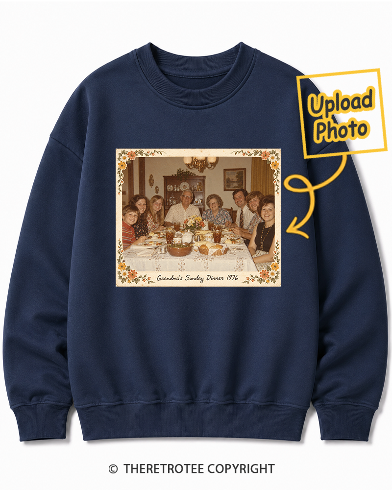 TheRetroTee Personalized Grandma's Sunday Dinner 1976 Sweatshirt