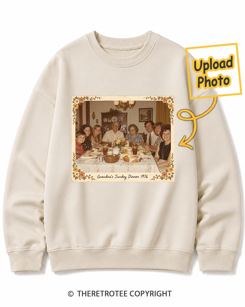 TheRetroTee Personalized Grandma's Sunday Dinner 1976 Sweatshirt