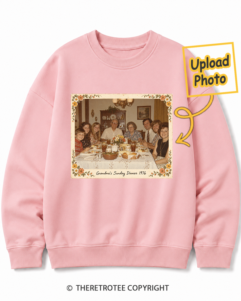 TheRetroTee Personalized Grandma's Sunday Dinner 1976 Sweatshirt