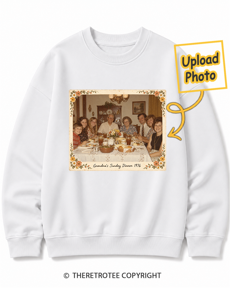 TheRetroTee Personalized Grandma's Sunday Dinner 1976 Sweatshirt