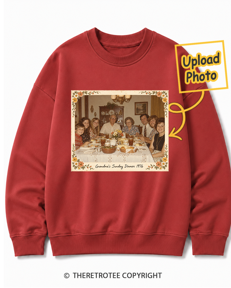 TheRetroTee Personalized Grandma's Sunday Dinner 1976 Sweatshirt