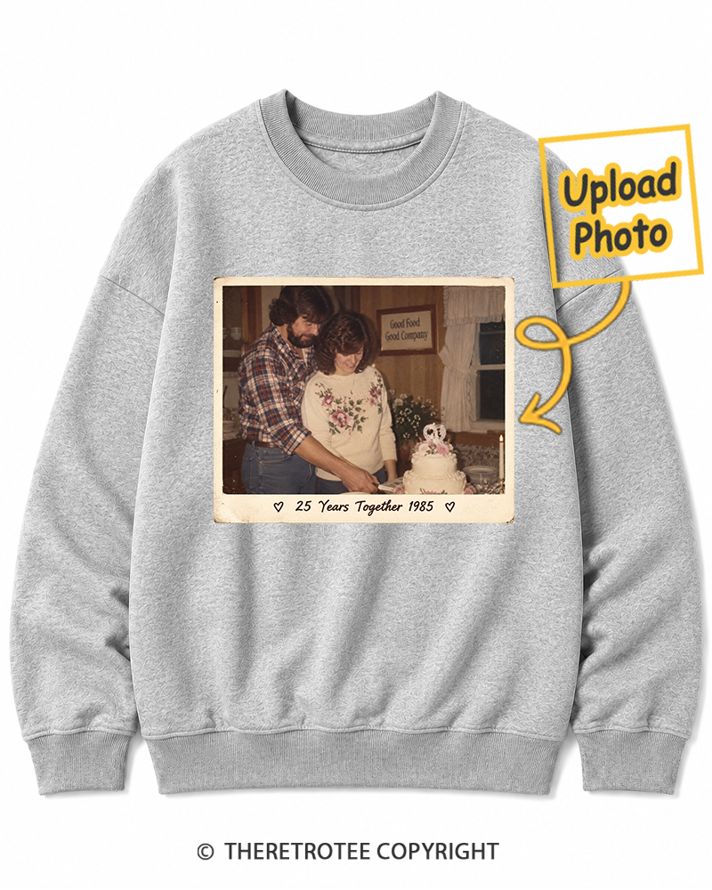 TheRetroTee Personalized 25 Years Together 1985 Sweatshirt