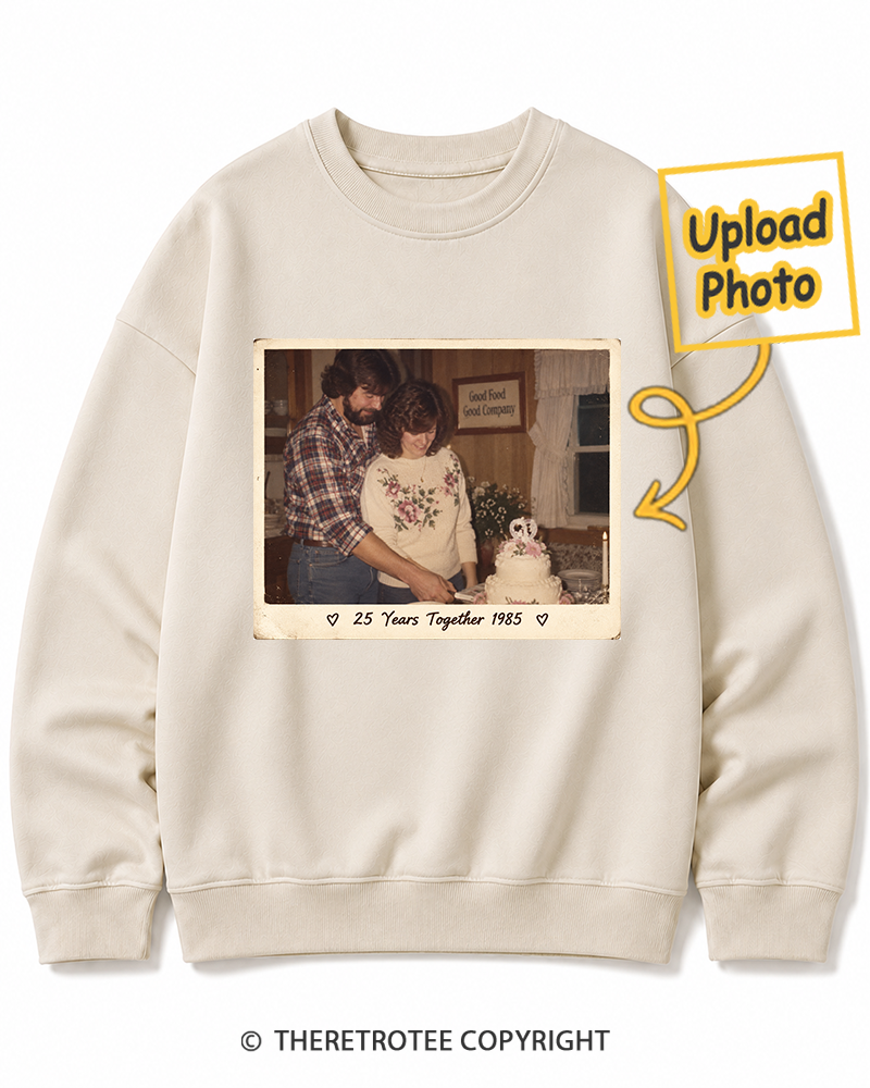 TheRetroTee Personalized 25 Years Together 1985 Sweatshirt