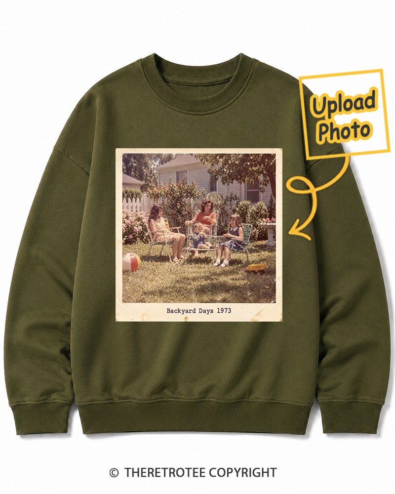 TheRetroTee Personalized Backyard Days 1973 Sweatshirt